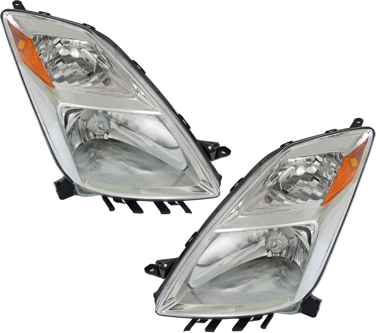 Headlight Lens and Housing Set of 2 for 2004-2006 Toyota Prius Halogen R663008