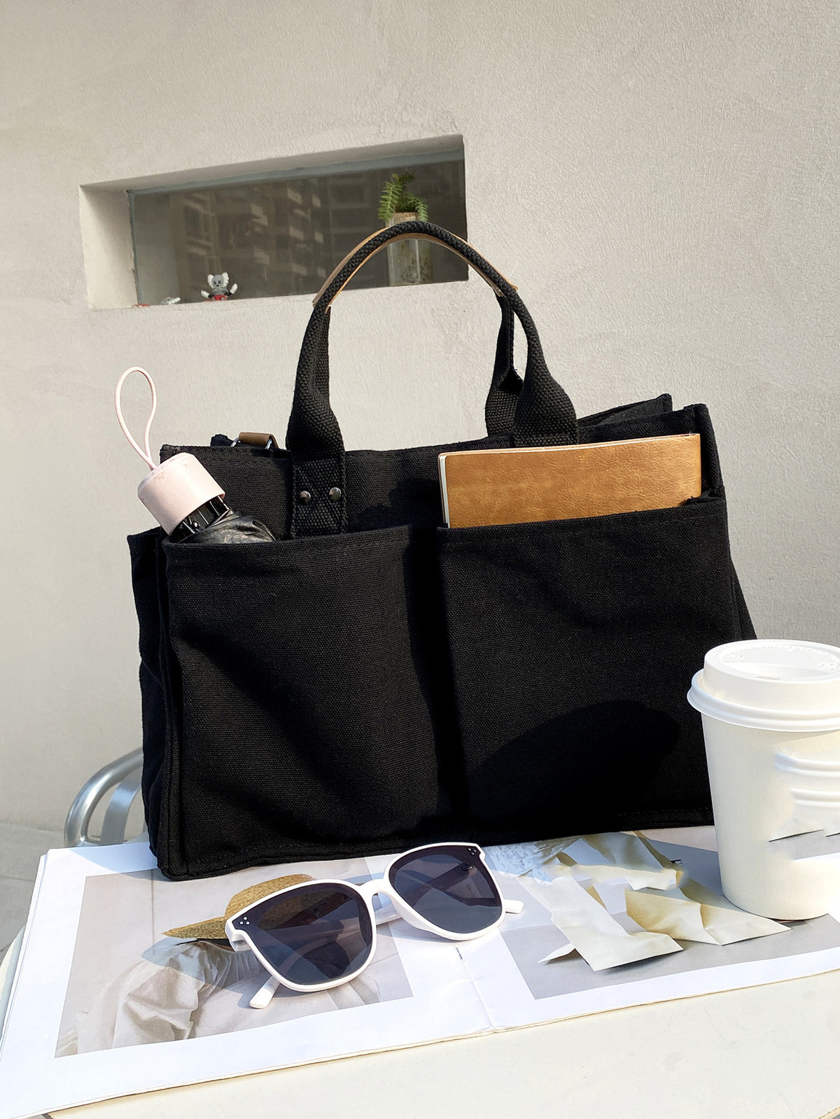 Canvas Large Capacity Tote Bag Y728