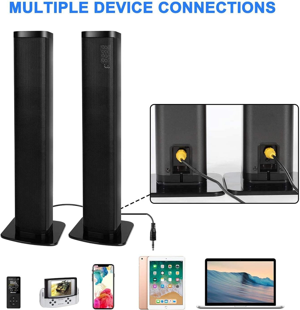 39-Inch Wired & Wireless Bluetooth 5.0 Stereo Soundbar F949700