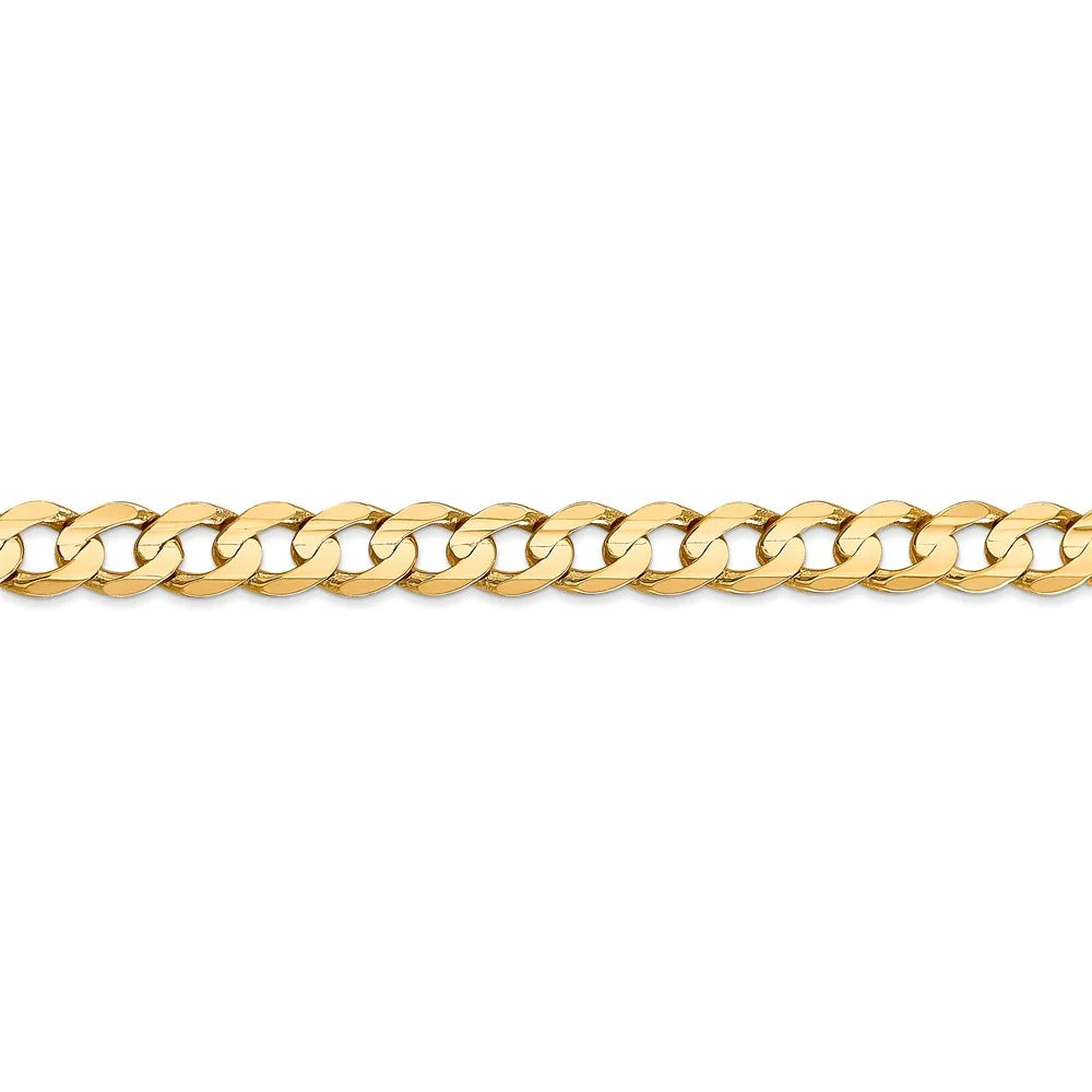 14kt Yellow Gold 22 inch Open Concave Curb Chain with Lobster Clasp T862069