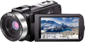 Video Camera Camcorder Full HD 1080P 30FPS 24.0 MP IR Night Vision 3.0 Inch IPS Screen 16X Zoom with 2 Batteries Q637