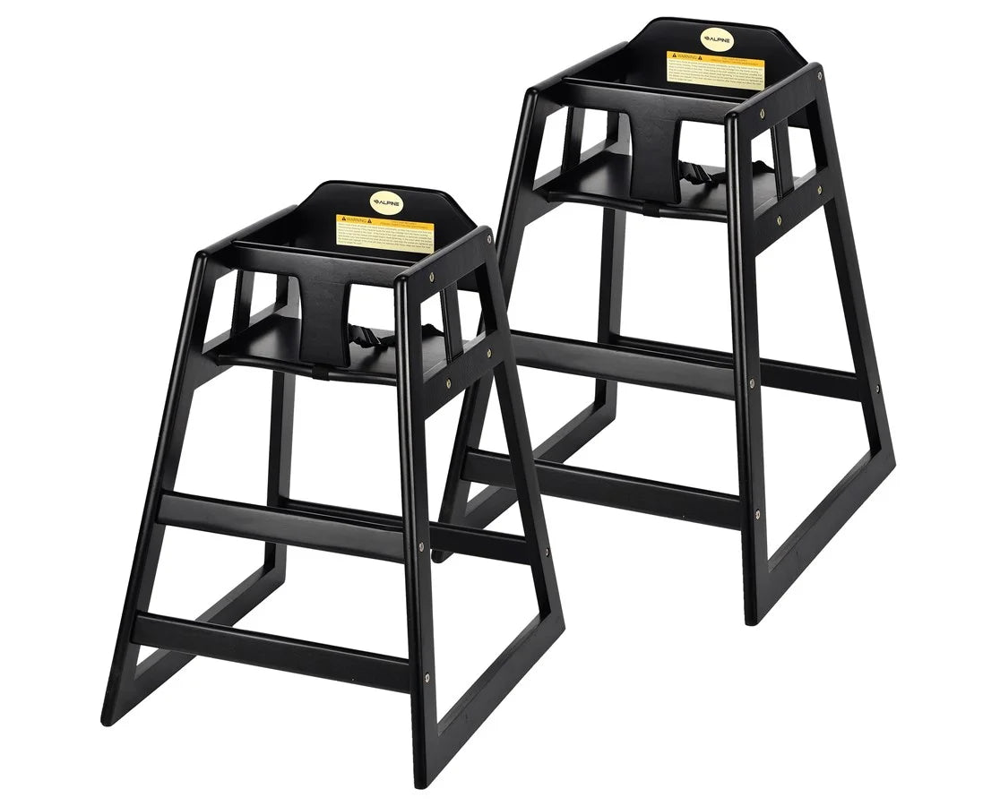 Espresso Rubberwood High Chair, 2 Pack V93121