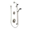 Brushed Nickel Bathtub and Shower Faucet Kit with Valve Q53866