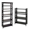5-Shelf Bookcase with 3-Shelf Folding Bookcase H7450