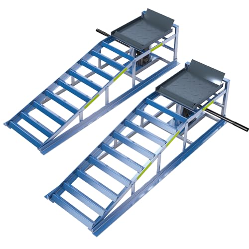 2 Pack 5T Steel Automotive Hydraulic Car Ramps M47454