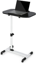 Black Adjustable Height Mobile Laptop Desk with Wheels N512600
