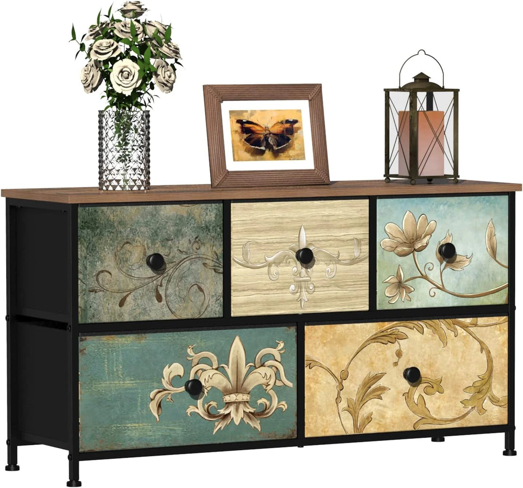 Fabric Dresser with 5 Drawers E88397