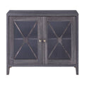 Distressed Gray Wood Accent Storage Cabinet Y71786