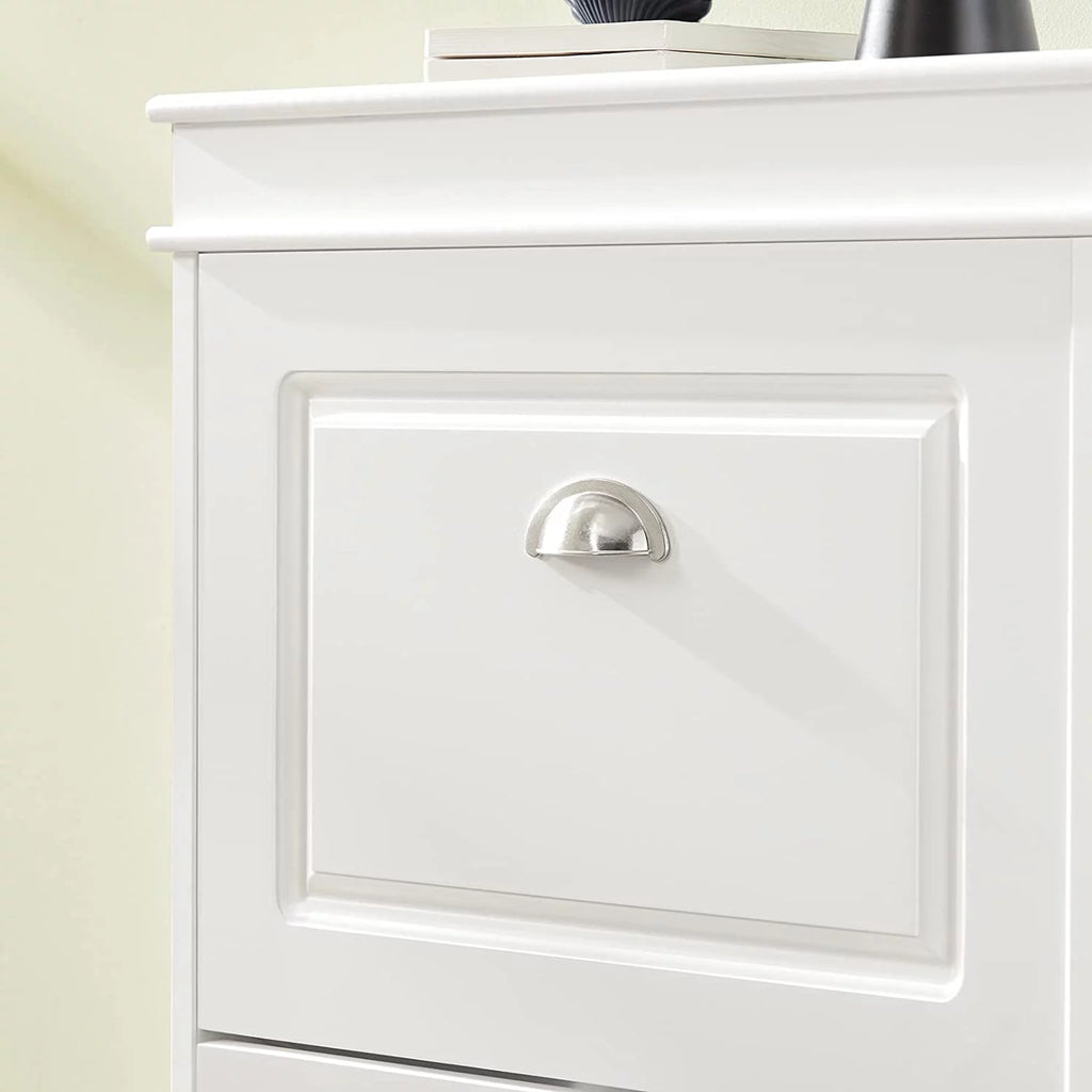 White 2 Flip-Drawers Shoe Cabinet U7076