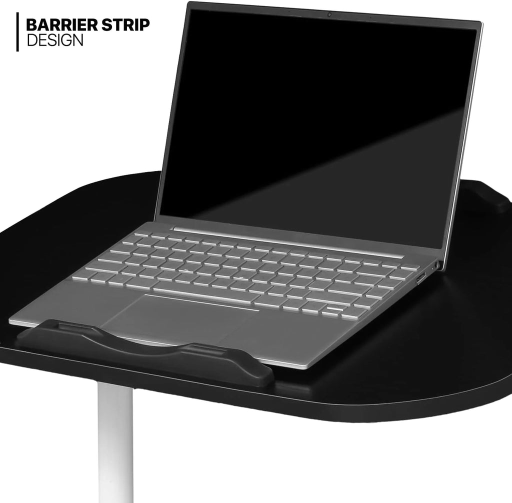 Black Adjustable Height Mobile Laptop Desk with Wheels N512600