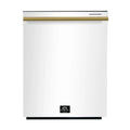 24 Built-In Dishwasher with Antique Brass Handles D420