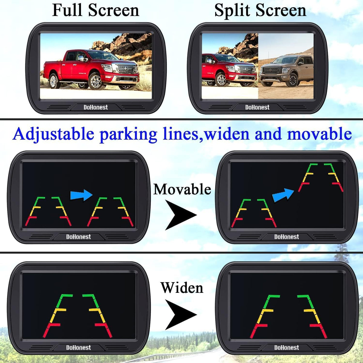 5'' Monitor HD 1080P Bluetooth Rear View Camera S724503