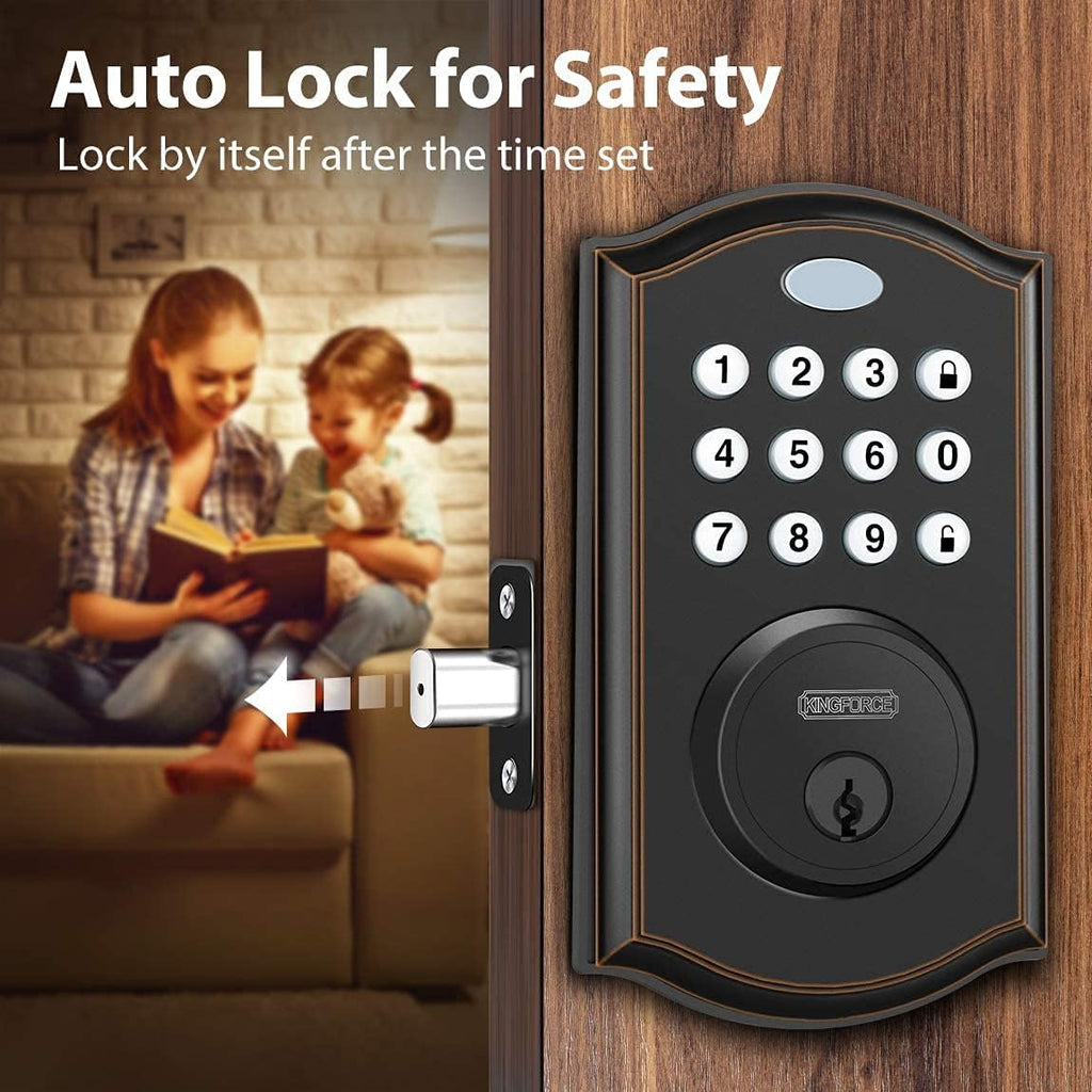 Keypad Deadbolt Lock, Keyless Entry Door Lock, Electronic Deadbolt, Pack of 2 Q212456