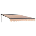 Motorized Retractable Awning Patio Cover 20x10, Sand K6495