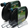 Flat Soaker Hose 100 ft with Stakes I55529