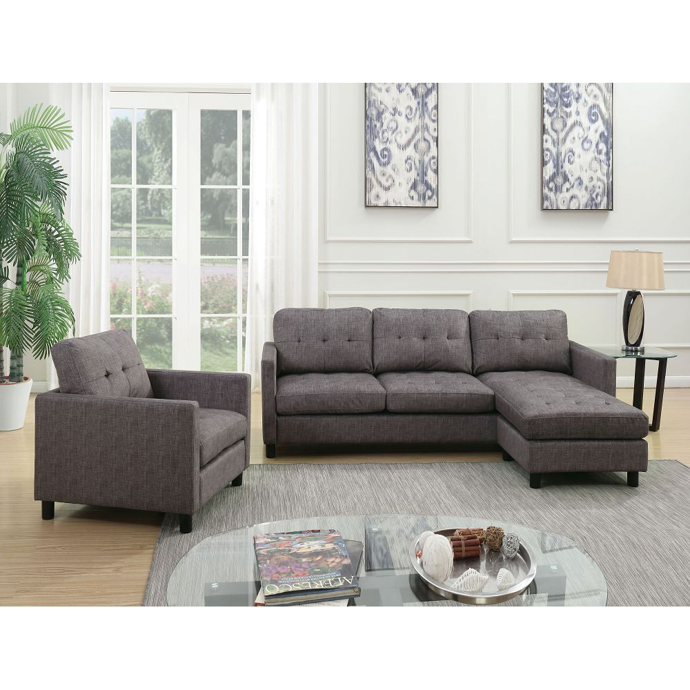 Gray Fabric Sectional Sofa Z61921