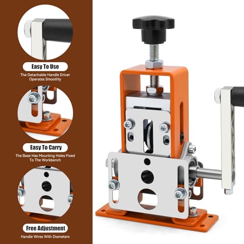 Manual Wire Stripping Machine, 0.06-1 inches, Hand Crank Wire Stripper Tool S261621