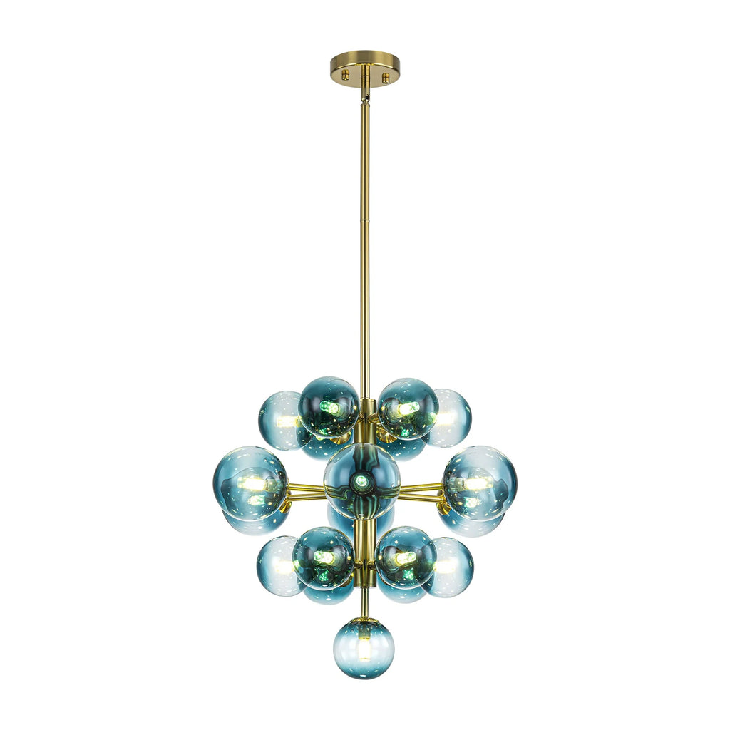 Dimmable Tiered Glass Globes Chandelier V69119