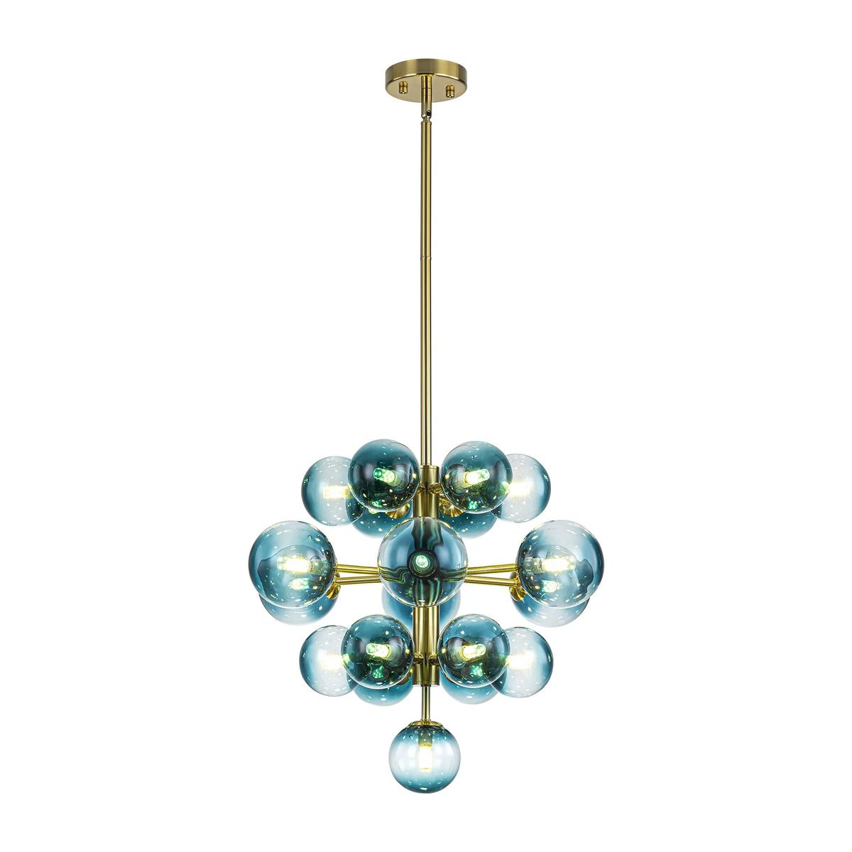 Dimmable Tiered Glass Globes Chandelier V69119