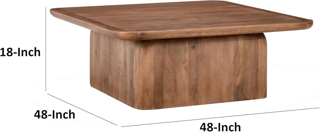 Brown Solid Mango Wood Coffee Table Z42689