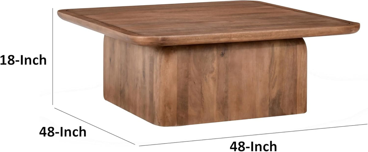 Brown Solid Mango Wood Coffee Table Z42689
