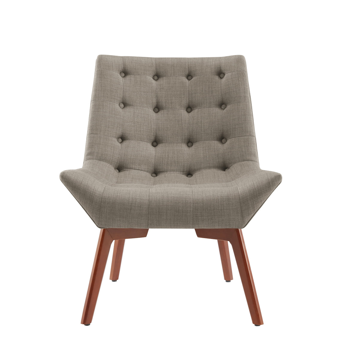 Gray Button Tufted Accent Chair W32857