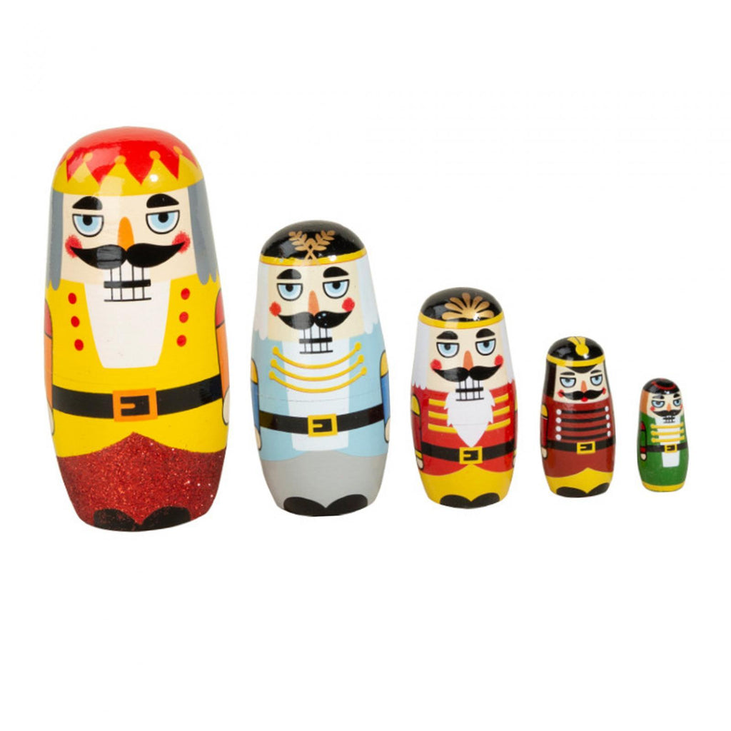 5 Pieces Wooden Matryoshka Dolls Nesting Doll Set I301626
