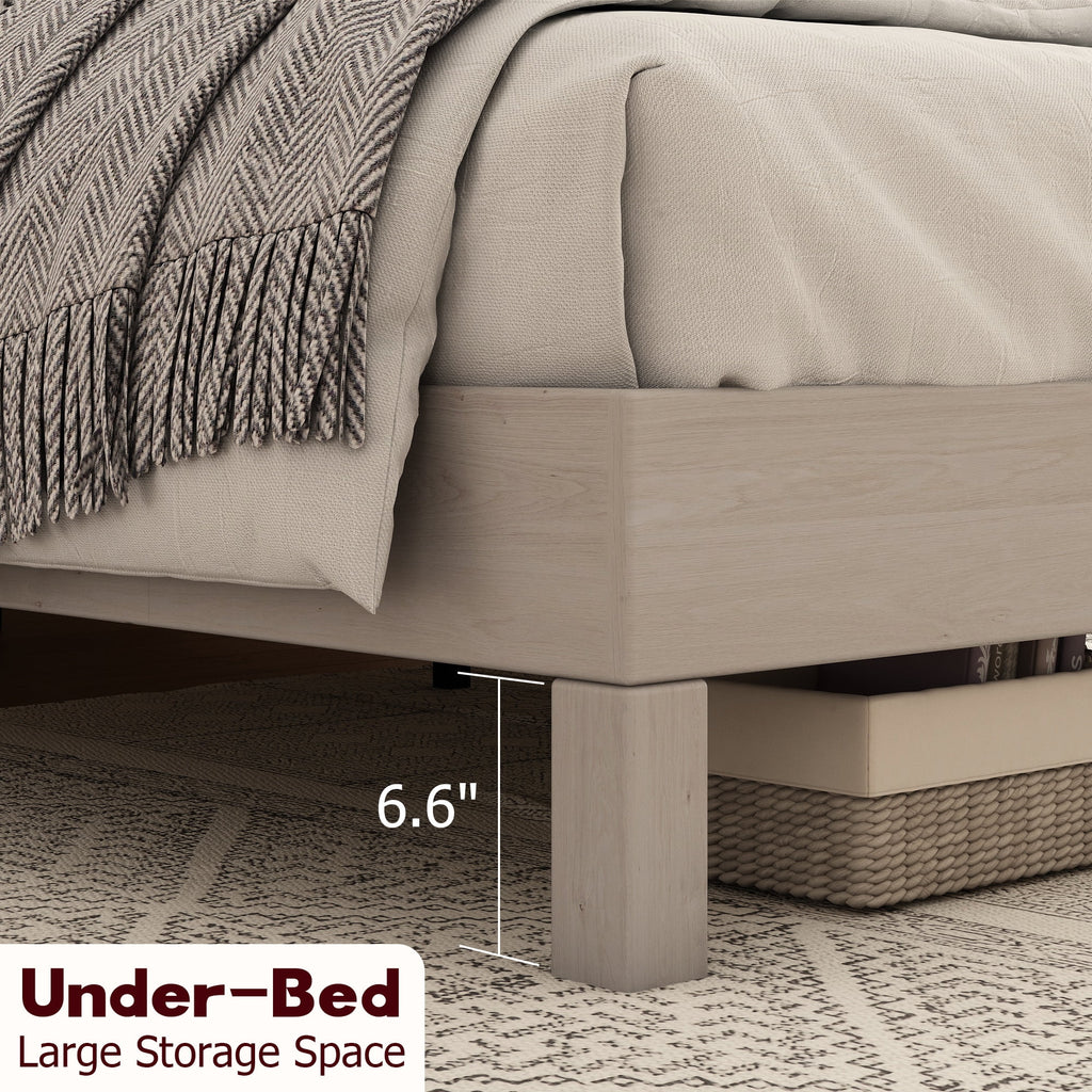 King Wood Bed Frame with Headboard M31154