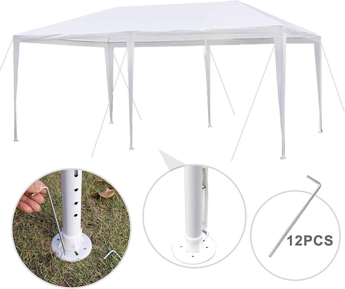10 x 20 Outdoor Tent Canopy Gazebo Shelter with 6 Removable Sidewalls J901462