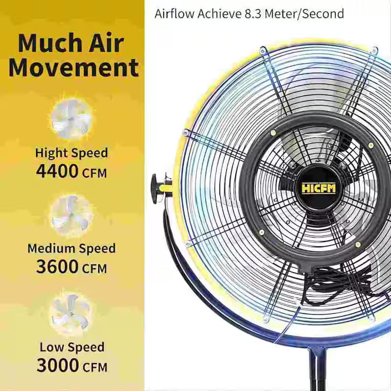 20 in. Outdoor Misting Fan with Enclosed Motor Q226