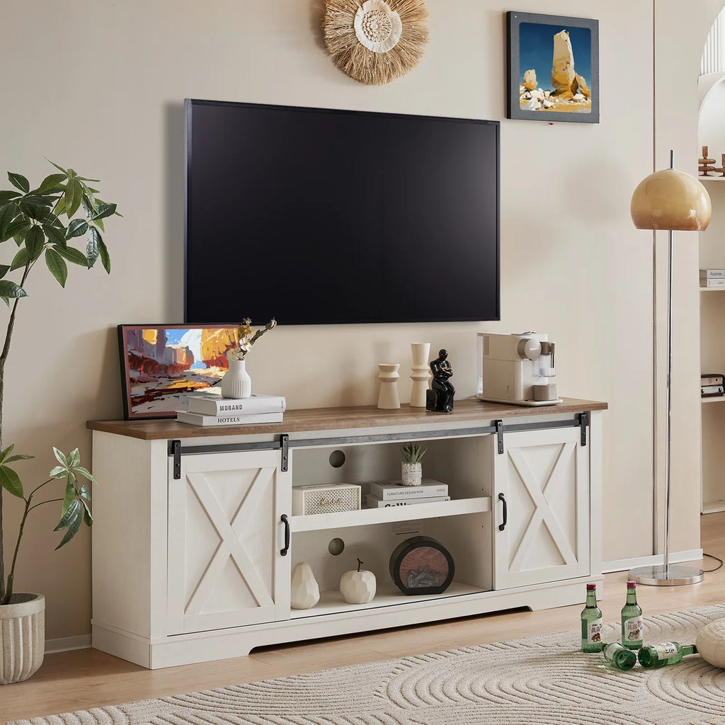 Farmhouse TV Stand for 75 Inches TVs C396