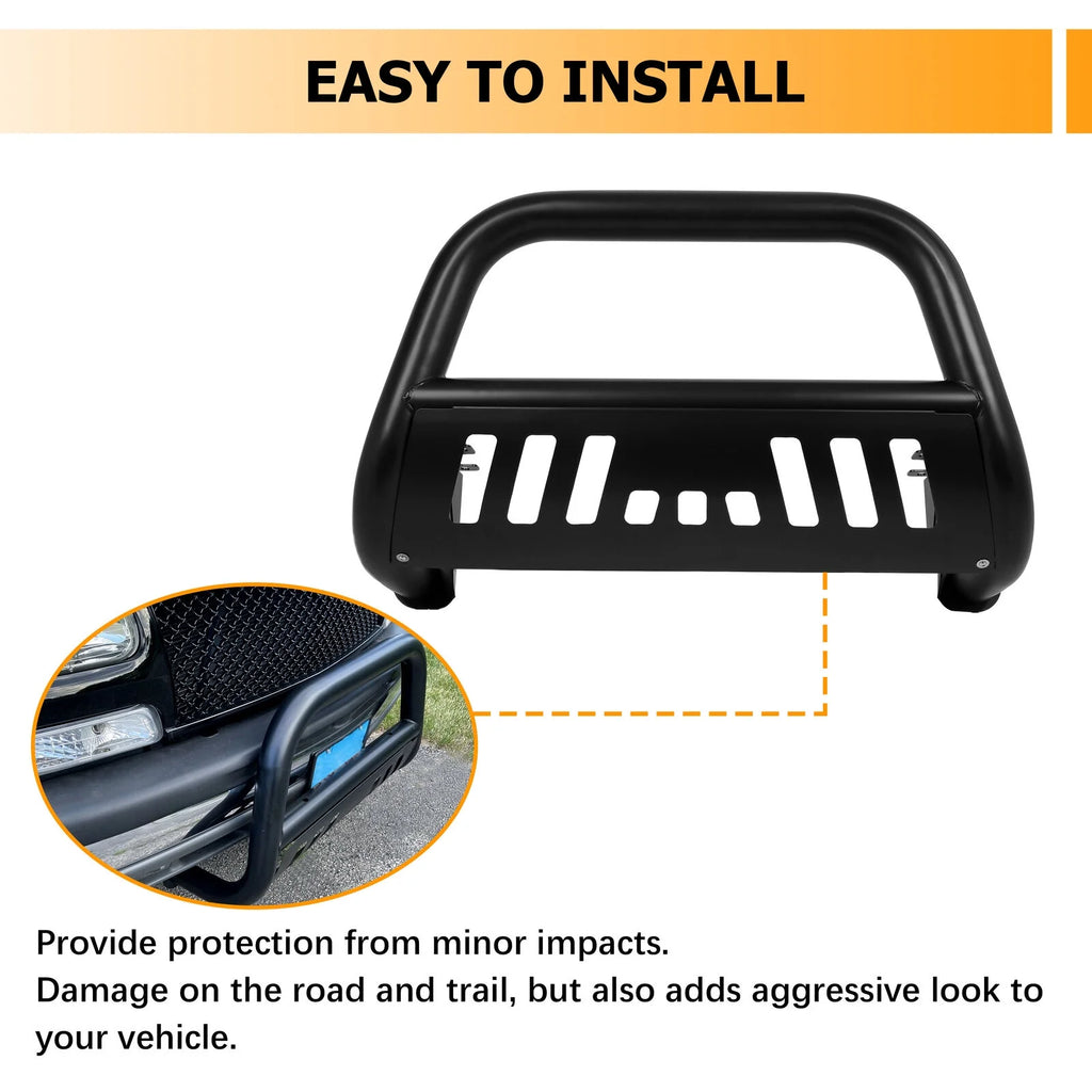 Black 3" Bull Bar Bumper Grille Guard R233