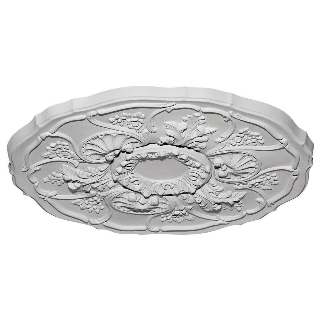 22 1/2x22OD x 1 1/2x22P Hand-Painted Jet Black Ceiling Medallion E635400