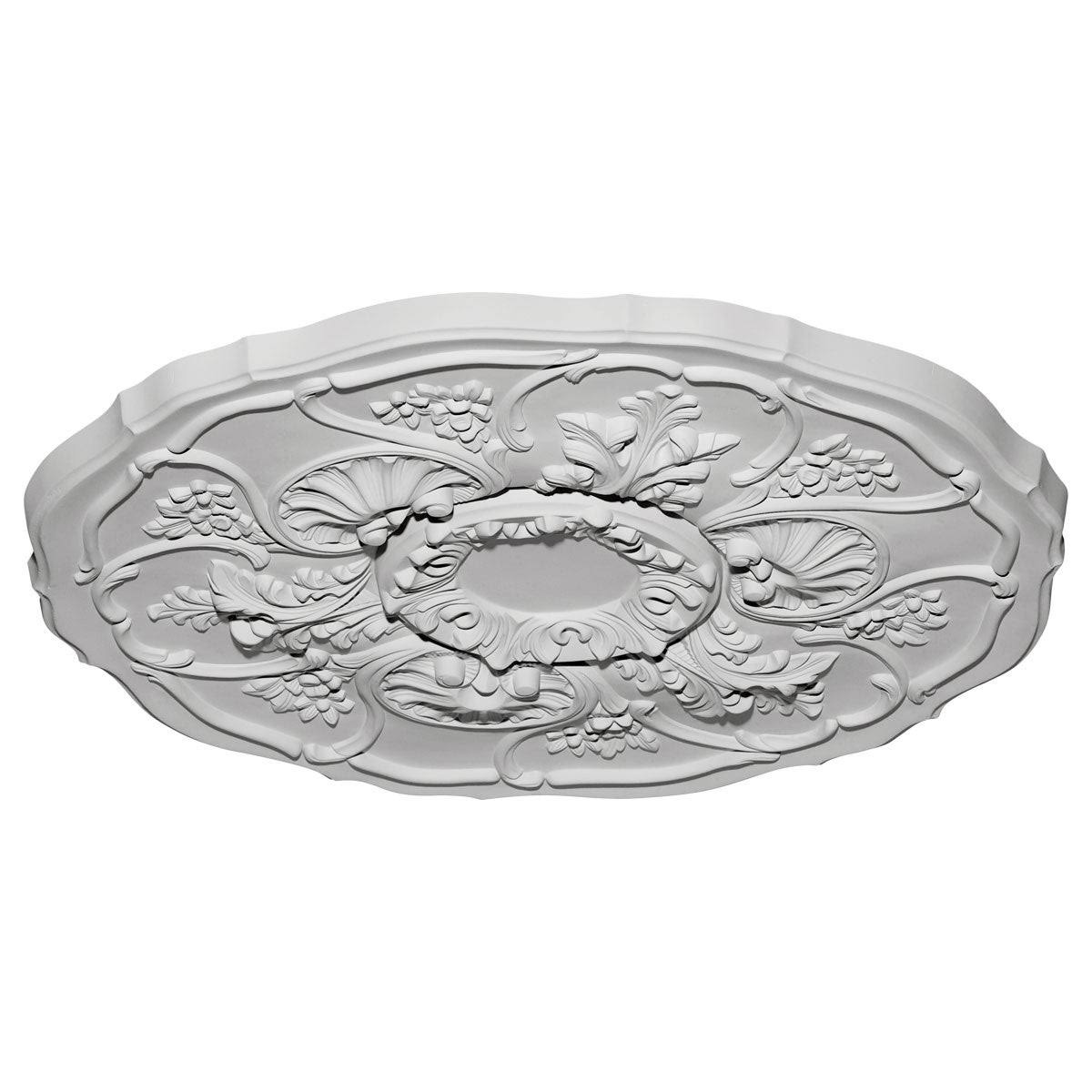 22 1/2x22OD x 1 1/2x22P Hand-Painted Jet Black Ceiling Medallion E635400