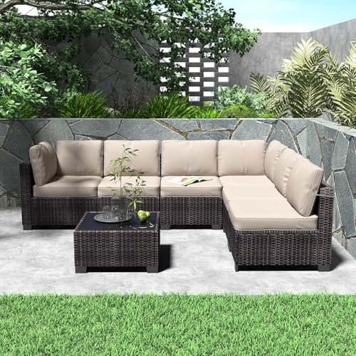6 Piece Outdoor Patio Furniture Set with Coffee Table G435