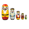 5 Pieces Wooden Matryoshka Dolls Nesting Doll Set I301626