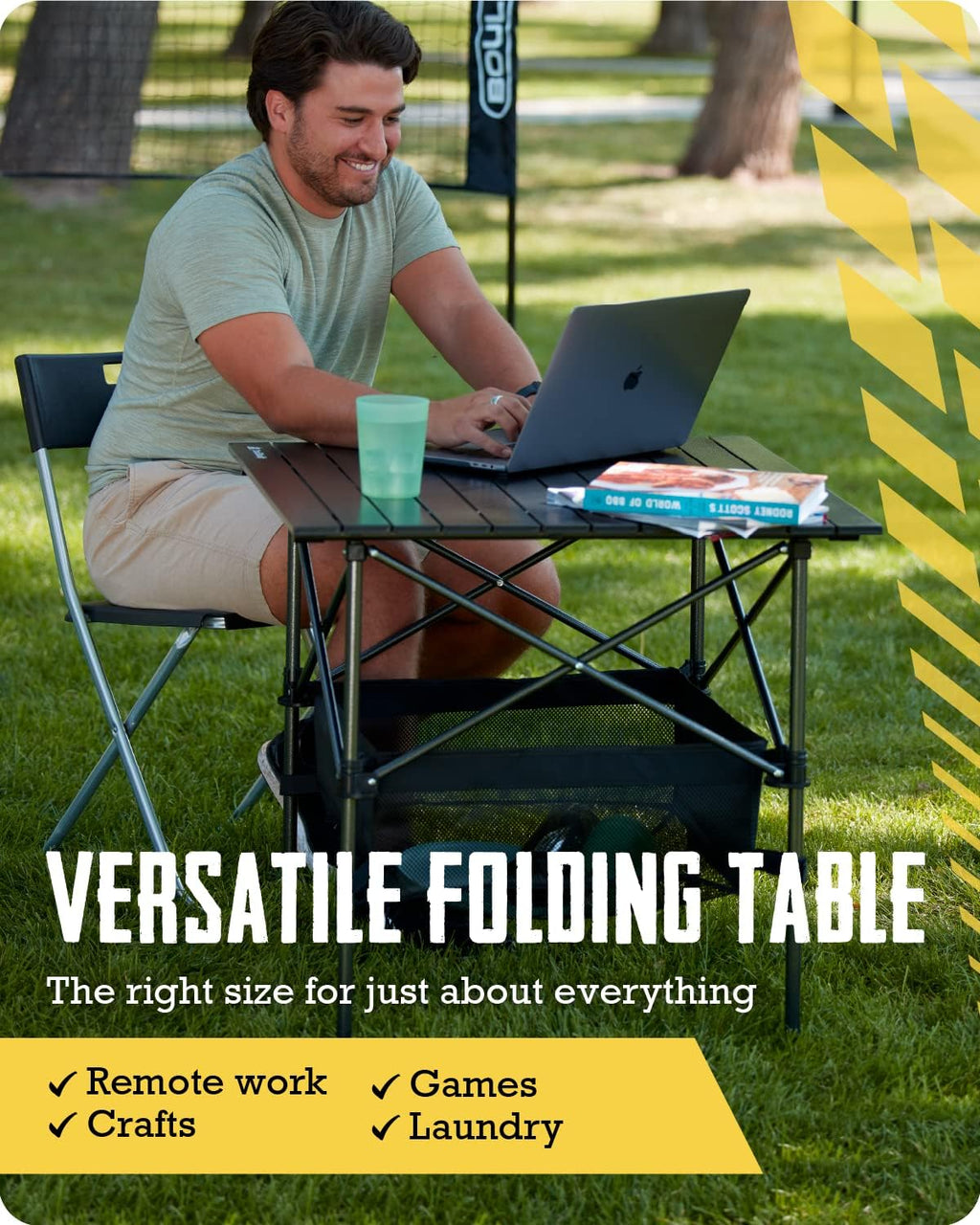 Aluminum Folding Camping Table with Carry Bag, 28in x 28in x 28in U296