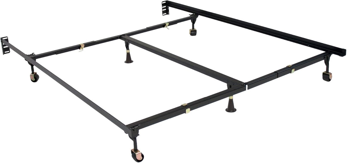 Brown Steel Bed Frame with 6 Legs N4409