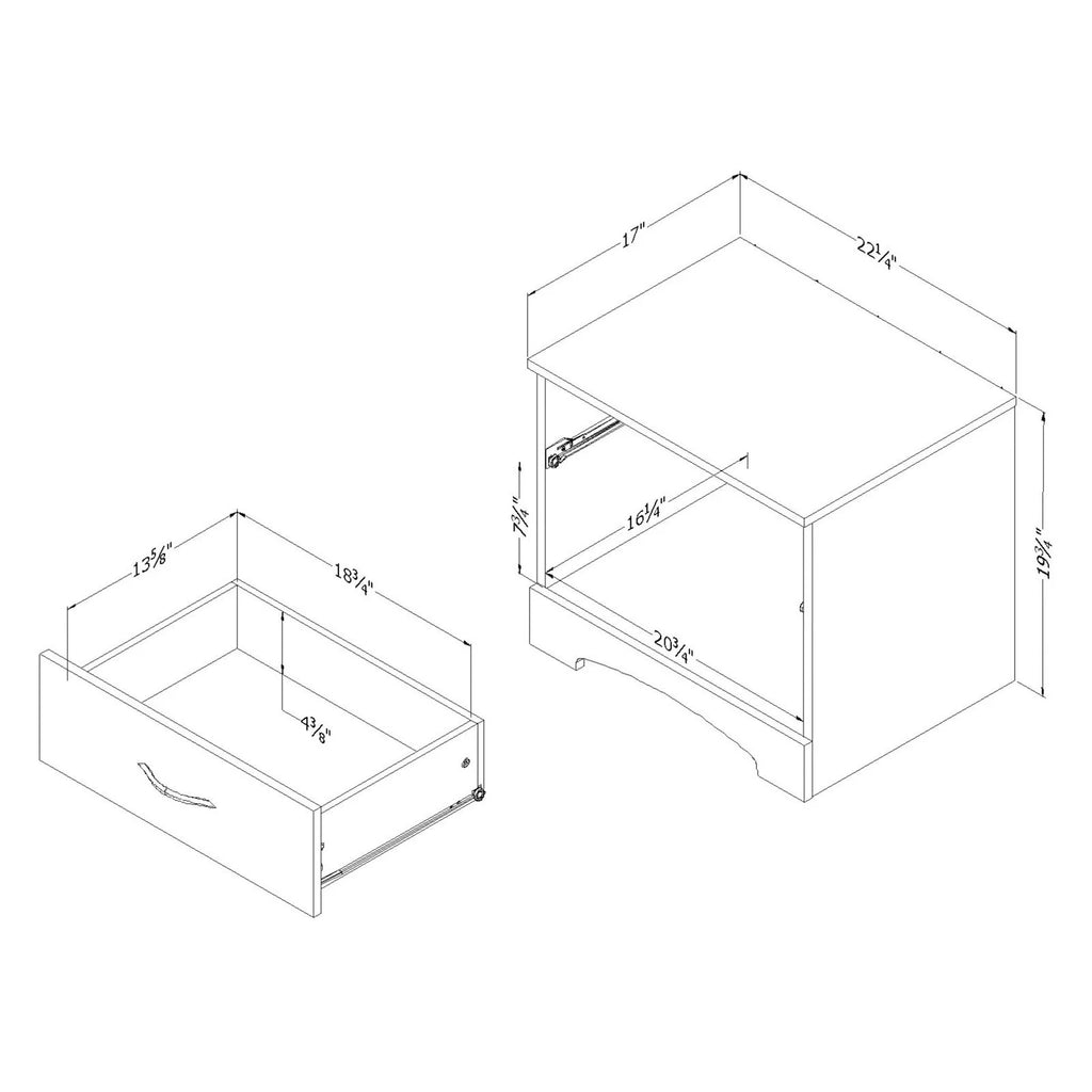 1 Drawer Nightstand J15856