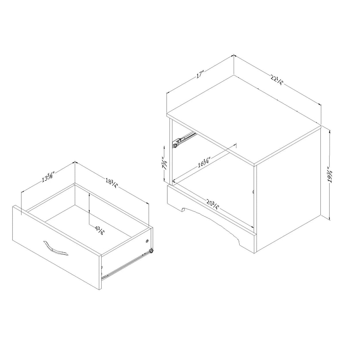 1 Drawer Nightstand J15856