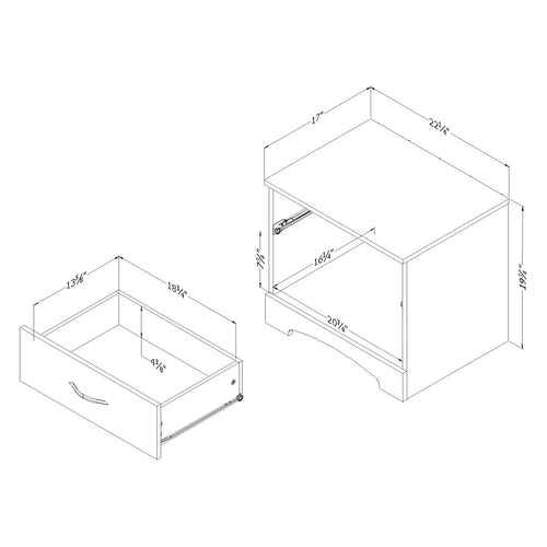 1 Drawer Nightstand J15856