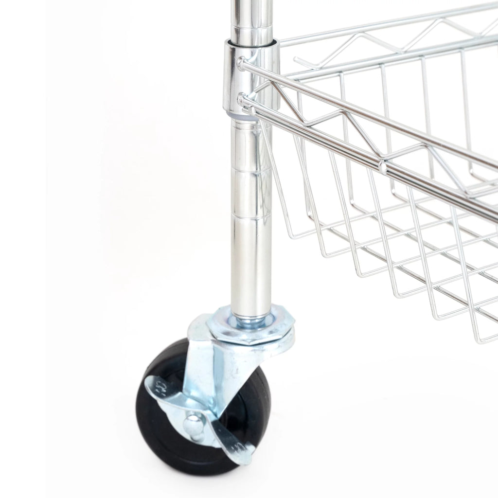 Wire 3-Tier Storage Shelf Unit White E882