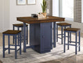 5-Pc Dark Oak Counter Height Table Set R367