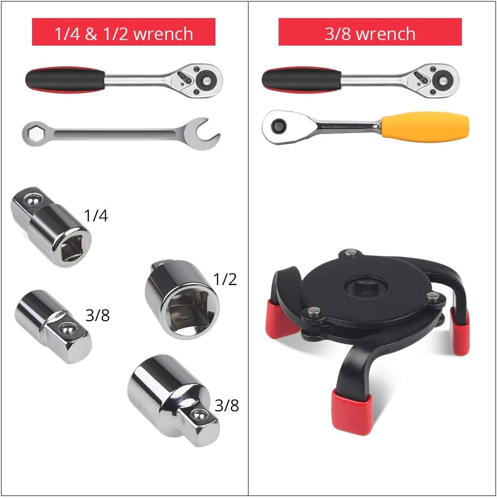 Universal Adjustable 3 Jaw Oil Filter Wrench Tool O5681