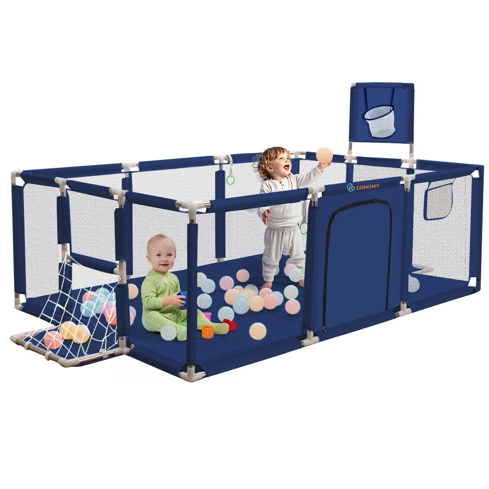 71x48inch Large Gray Baby Playpen Z45817