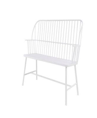 White Iron Patio Bench M2157
