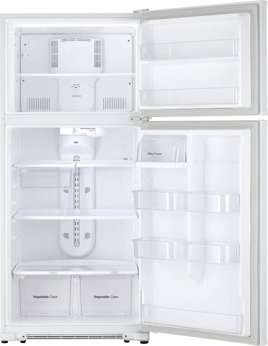 White 18 Cu.Ft Top Mount Refrigerator E75022