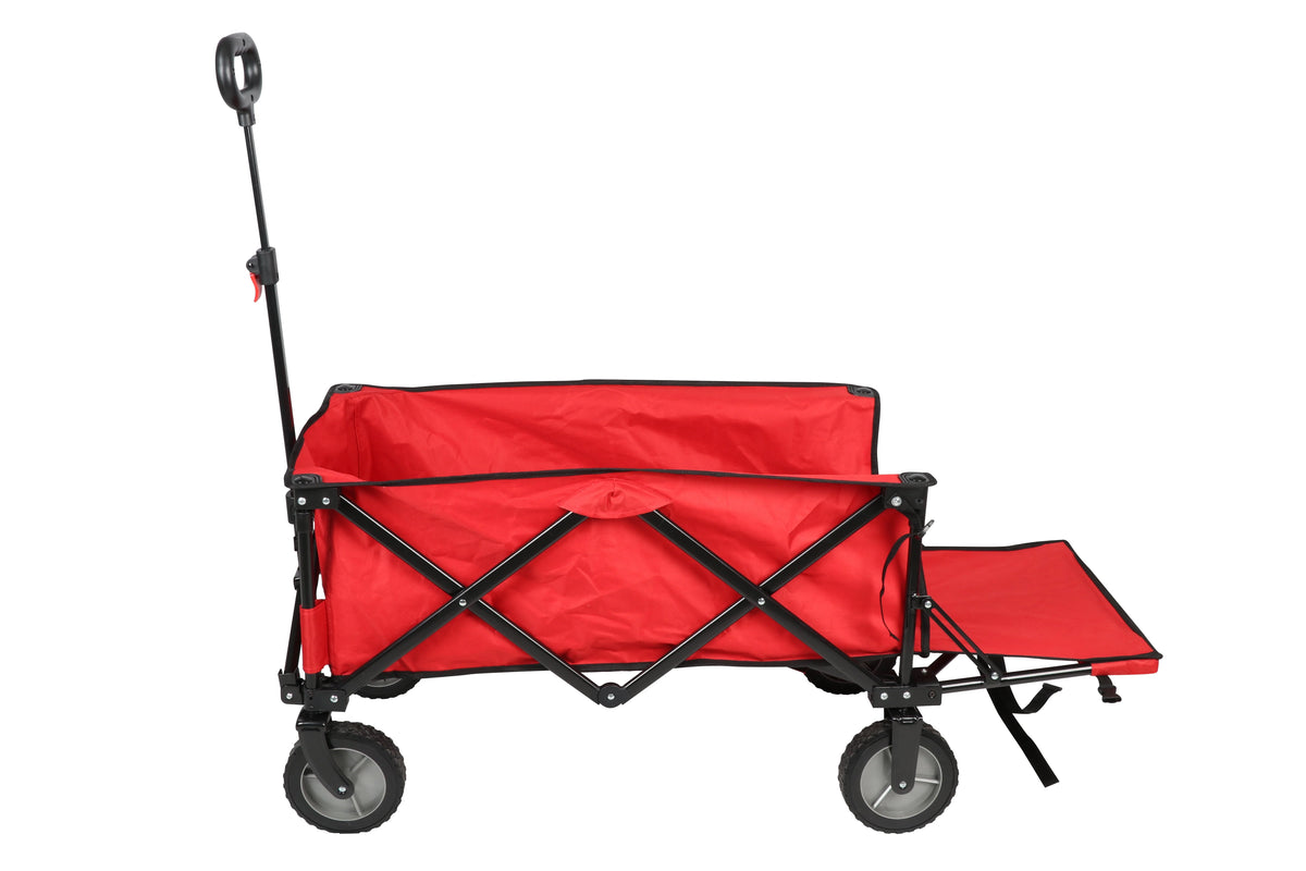 Camping Utility Wagon with Tailgate & Extension Handle, Red P668546