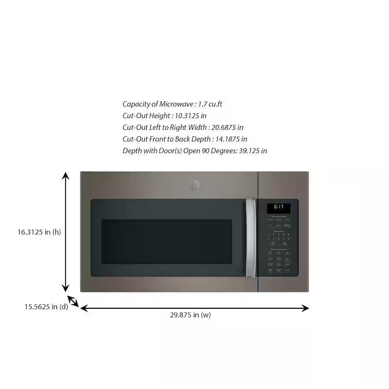 1.7 cu. ft. Over the Range Microwave with Sensor Cooking in Slate S797