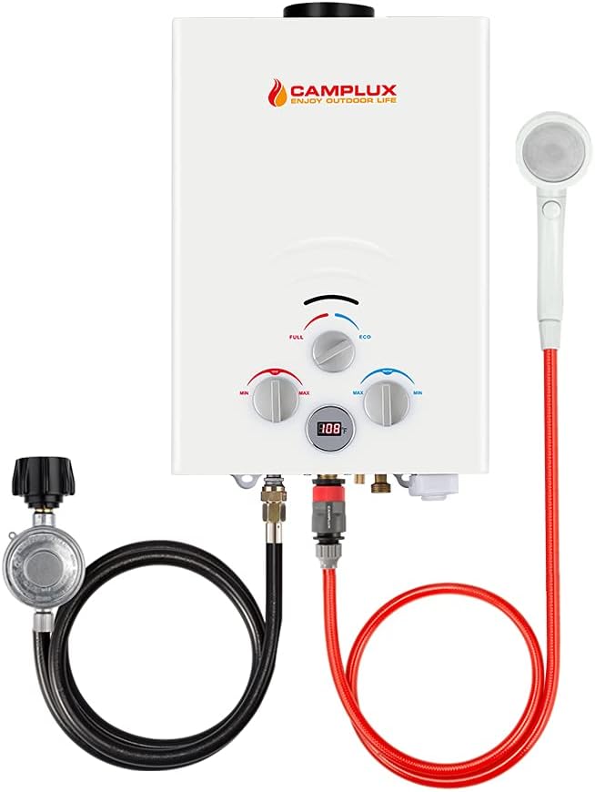 2.64 GPM Propane Portable Tankless Water Heater with Digital Display J8677